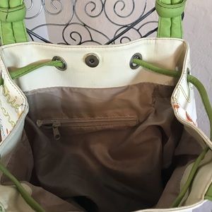 Victoria’s Secret leather like, drawstring bag.